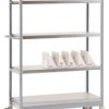 Manuflex TV3142.9006 TV3142.9006 Wózek z półkami srebrne aluminium