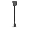 VT-7228 Lampa wisząca trzonek: E27 czarny 3478 V-TAC