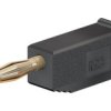 Adapter z wtykiem bananowym Wtyk Połączenie lutowane Czarny 10A Staubli rozmiar 2mm