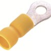 Zacisk oczkowy rozmiar przewodu 6mm² Ø 6.4mm izolowany średnica wew 6.4mm Żółty RS PRO
