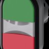 3SU1000-3AB42-0AA0 SIRIUS ACT double push button, Ø 22 green - red