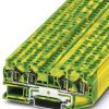 Protective conductor terminal, spring balancer connection, 0.08-6.0 mm², 4 pole, 8 kV, yellow/green, 3031461