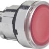Schneider Electric ZB4BH043 ZB4BH043 Element czołowy dla przycisku podświetlanego (Ø) 22 mm nieoznakowany chrom, czerwon