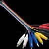 Development board jumper cable, 10-pin to alligator clip, 20 cm