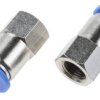 Złączka pneumatyczna R 1/8 żeńskie Wciskane 8 mm RS PRO Adapter gwintowany prosty R 1/8 żeńskie