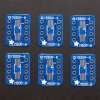 SMT Breakout PCB for SOIC-8, MSOP-8 or TSSOP-8 - 6 Pack