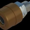 4 mm socket, screw connection, mounting Ø 8 mm, CAT O, brown, 930176105