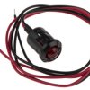 Lampka kontrolna do montażu panelowego 24V dc, czerwona 12mm LED Czarny Wyprowadzenia RS PRO