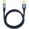 Oehlbach 9346 USB Plus B USB 2.0 Cable A to B 10m Gold Plated Blue