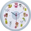TFA Dostmann Little Animals Kwarcowy Zegar ścienny 30.9 cm x 4.4 cm jasnoniebieski