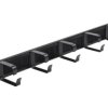 Organizator kabli RACK 19 cali 1U metalowy z uchwytami i przepustami szczotkowymi czarny NEKU