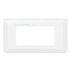 MOSAIC Ramka 2 podwójna pozioma 4 moduły biała antybakteryjna do uchwytu 078724L LEGRAND