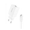 Ładowarka sieciowa 1xUSB 2.1A 10W + kabel USB-C Biały