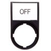Tabliczka Opisowa Off 50X30mm Czarna 22Mm Prostokątna M22s-St-Gb5 218300