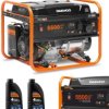 ZESTAW AGREGAT PRĄDOTWÓRCZY DAEWOO GDA 6500 5.0kW + 2x GENERATOR OIL SAE 10W-30 DWO 600