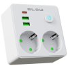 Rozgałęźnik Elektryczny R-20 PR BLOW, 2-Gniazda 230V + 2x USB + USB-C, Biały