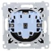 Simon 54 Gniazdo Schuko z przesłonami (moduł) 16A 250V szybkozłącza, czarny mat DGSz1CZ.01/49
