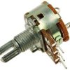 Potencjometr obrotowy 50k ohm liniowy z wyłącznikiem, oś 6x15mm, raster 5mm; B50k
