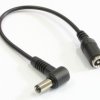 Adapter wtyk DC 2.1/5.5 kątowy na gniazdo DC 2.1/5.5, L=0.2m