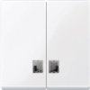 MERTEN Klawisz System M podwójny duże okienko biały active MTN438525 SCHNEIDER ELECTRIC