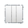 Simon Basic Łącznik potrójny z podświetleniem LED (moduł) 10AX, 250V~, szybkozłącza, biały BMW31L.01/11