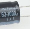Kondensator 330μF 25V dc Radialny, Otwór przelotowy Rubycon roztaw: 5mm 10 (Dia.) x 12.5mm
