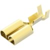 Uninsulated flat plug sleeve, 6.35 x 0.81 mm, 0.32 to 1.04 mm², AWG 22 to 17, brass, 1989879-1