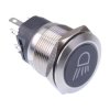 Flood Light' Blue LED Momentary 22mm Vandal Push Button Switch SPDT 12V