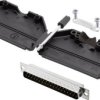encitech 6355-0001-04 Zestaw listew męskich D-Sub DPPK37-BK-DBP-K, rzędy: 2, styki: 37, 180 °, 1 zest.