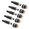 10SZT. (5 par) 12V 3A 5,5 x 2,1 mm plastikowe wtyki męskie DC022 Żeńskie gniazdo zasilania gniazdo śruby z nakrętką na montaż na