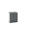Szafa 7, kolor: Szary, materiał: Stal, 900 mm x 650mm x 800 mm, Bott
