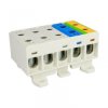 Blok rozdzielczy-odgałęźny 5x3-polowy AL/CU 5x50mm2 montaż płaski i na szynę TH WLZ35/5x50/sssnz 48.35550