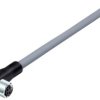 Sensor actuator cable, M8-cable socket, angled to open end, 3 pole, 5 m, PVC, gray, 4 A, 77 3708 0000 20003-0500