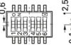 DIP switche, 6 pole, straight, 100 mA/6 VDC, CHS-06MB