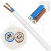 Kabel warsztatowy OWY / H05VV-F 2x1mm2 biały 300/500V giętki linka NKT