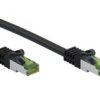 Kabel krosowy CAT 8.1 z certyfikatem GHMT, S/FTP (PiMF), czarny, 1m, 61093