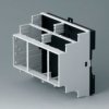 PPO/PC DIN rail enclosure, (L x W x H) 82.4 x 99.2 x 86 mm, light gray/black, B6504121