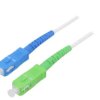 SCA-SCU/OS2-020WH Patch cord światłowodowy OS2 SC/APC, SC/UPC 2m LSZH biały