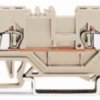 4-wire feed-through terminal, spring-clamp connection, 0.08-1.5 mm², 1 pole, 15 A, light gray, 279-994