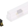 Pin header, 12 pole, pitch 2.54 mm, angled, black, SLLP6SMD05112GBSM