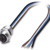 Phoenix Contact Kabel siłownika czujnika Złącze A Złącze M12 4 długość 0.5 m Rodzaj A Żeńskie Złącze B Wolny koniec 4