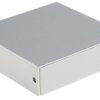 Obudowa Aluminium szerokość zew. 90 mm długość zew. 90 mm wys. zew. 25 mm Takachi Electric Industrial Srebrny