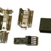 Gniazdo IEEE kątowe 4pin na kabel 4szt