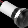 Pushbutton, 1 pole, black, illuminated  (green), 0.12 A/125 VAC, 0.2 A/50 VDC, 13.6 mm, IP68, 2329388-4