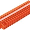 Socket header, 19 pole, pitch 5.08 mm, angled, orange, 231-319/027-000