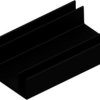 Extruded heatsink, (L x W x H) 100 x 60 x 20 mm, 6.4 to 2.8 K/W, black anodized, 10020992