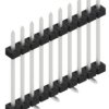 Pin header, 10 pole, pitch 2 mm, angled, black, SLY11SMD13310Z
