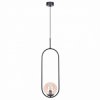 Lampa wisząca czarna VENTA z szklanym bursztynowym kloszem na E14 K-5120 Kaja Lighting