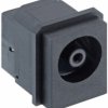 DC panel socket, pin Ø 7 mm, hole Ø 1.05 mm, black, 1613 31