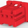 Plug housing, 3 pole, pitch 2.5 mm, straight, red, 1-1903389-2